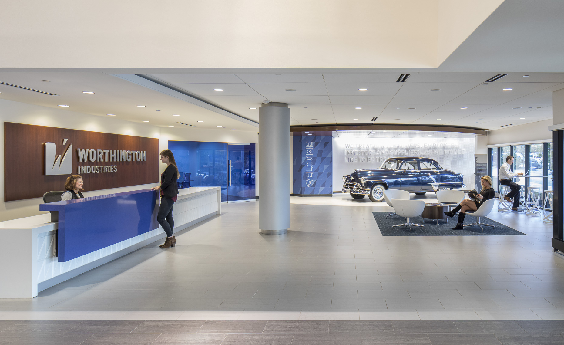 Worthington Industries Global HQ  by BHDP Architecture Photographed by Brad Feinknopf based in COlumbus, Ohio