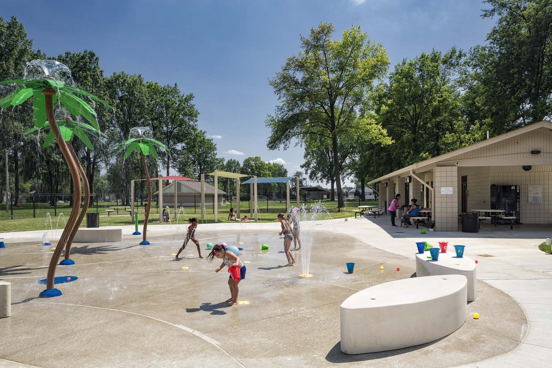 John Bishop Park Splash Pad by MSA Architects photographed by Lauren K Davis based in Columbus, Ohio